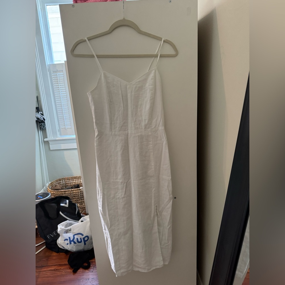 J. Crew White Spaghetti Strap Dress